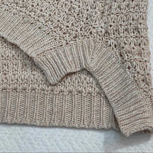 𝅺anthropologie💕ruby Moon Blush Open Weave Long Sleeve Sweater Size S - Picture 9 of 9